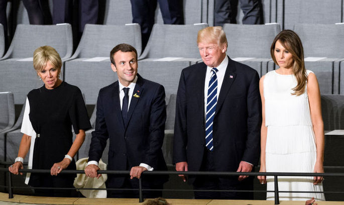 Бріджитт Макрон та Еммануель Макрон, Дональд Трамп та Меланiя Трамп Австралійський міністр критикує Трампа за його слова про зовнішність дружини Макрона
